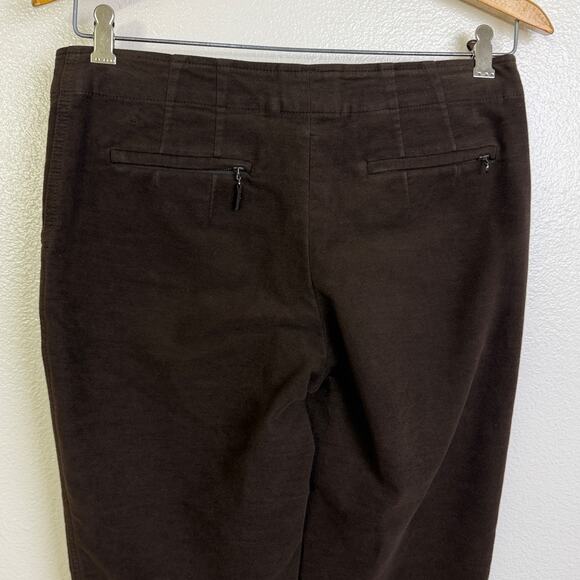 Gunex Pants Womens Size 6 Brown Tapered Leg Trouser Ankle Buckles Made in Italy - Picture 6 of 11